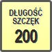 Piktogram - Długość szczęk: 200